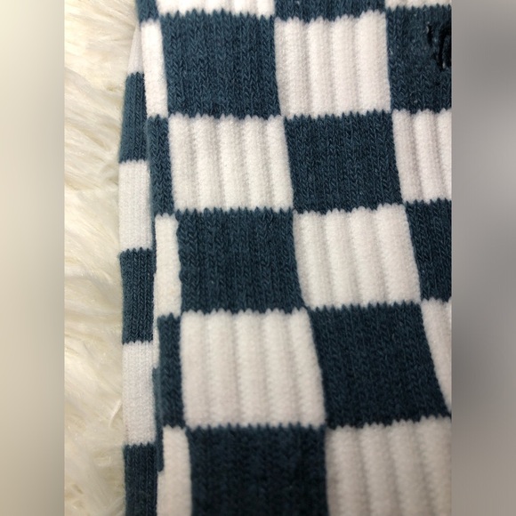 Vans Classic Dark Teal/Green and White Checkered Socks Men’s size 9-5-13 NWT - Picture 6 of 8